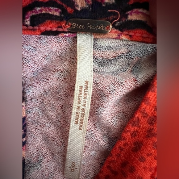 Free People Hear Me Roar Top In Red Combo. Size S - Picture 8 of 8